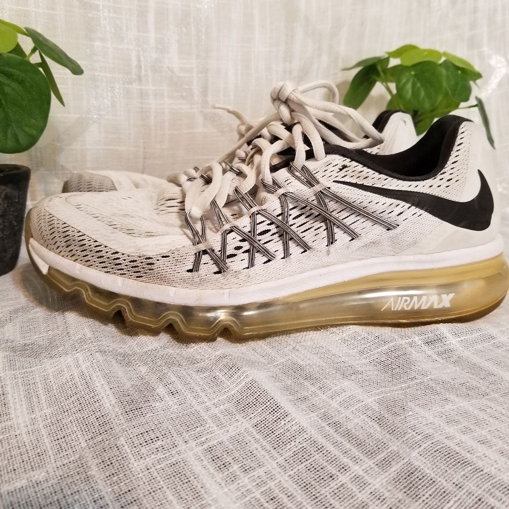 NIKE Air Max White Black Running Shoes Sneakers  Women's 7.5